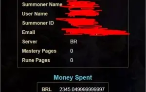 Conta LoL - Ouro 4 S7 Unranked S8