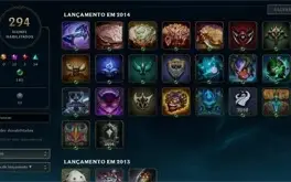 Conta com 1012 Skins (Quase todas Lendárias)