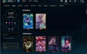 Conta bronze 4 com 125 Champs e 102 Skins + Kayle Juiza RARA