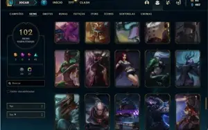 Conta bronze 4 com 125 Champs e 102 Skins + Kayle Juiza RARA