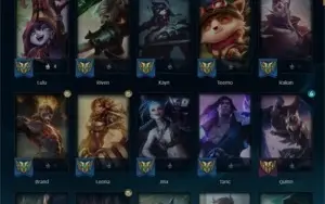 CONTA GOLD 4 (MMR GOLD1/PLATINA) TODOS OS CHAMPS E 264 SKINS