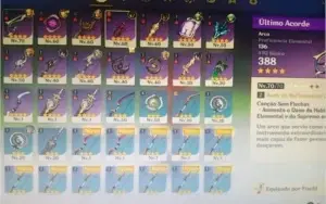 Conta genshin Impact, Ganyu  + klee + Jean + 10 tiros