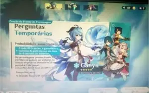 Conta genshin Impact, Ganyu  + klee + Jean + 10 tiros