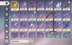 Ar46. Zhongli, Yae miko e klee, espinha celestial