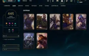 Platina 4 com TODOS os champs e 445 Skins + 40 Maestrias 7