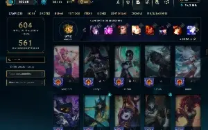 Unranked com TODOS os champs e 313 Skins +6 Prestigios