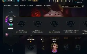 Unranked com TODOS os champs e 313 Skins +6 Prestigios