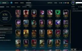Conta lol League of legends Borda Ouro 63 Champs Torrando