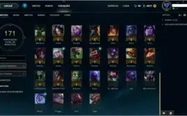 Conta lol League of legends Borda Ouro 63 Champs Torrando