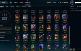 Conta lol League of legends Borda Ouro 63 Champs Torrando