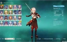 Hutao + Kazuha + Jean + Arma 5 estrelas