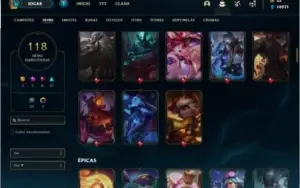 Conta ouro 4 com TODOS os champs e 118 skins MAIN MID / ADC