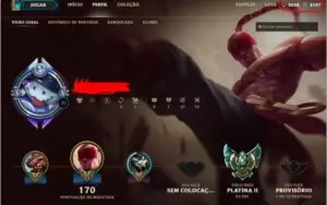 VENDO CONTA NO LOL BORDA DIAMOND- Plat 2 Skin RARA/COM  RP