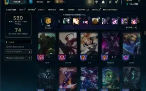 Bronze  2 com TODOS os champs e 90 Skins (mais de 80 jogos)