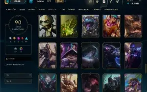 Bronze  2 com TODOS os champs e 90 Skins (mais de 80 jogos)