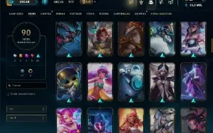 Bronze  2 com TODOS os champs e 90 Skins (mais de 80 jogos)
