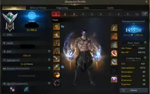 Conta Lost Ark STRIKER 1455 Kazeros - Arma + 20