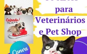 Pack Canva para Pet Shop com +50 Artes 100% Editáveis