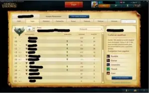 Conta com Muitas skins e champions