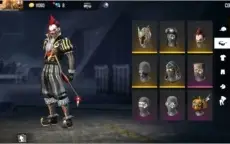 Conta Free Fire Rara-Skins:Espada do Rei, Palhaço Dourado...
