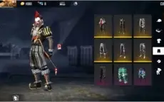 Conta Free Fire Rara-Skins:Espada do Rei, Palhaço Dourado...