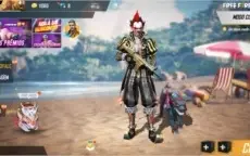Conta Free Fire Rara-Skins:Espada do Rei, Palhaço Dourado...