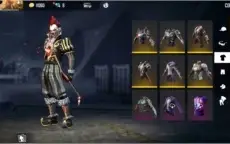 Conta Free Fire Rara-Skins:Espada do Rei, Palhaço Dourado...