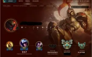Vendo conta Mestre no League of Legends