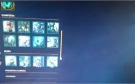 conta de lol, level 123, 84 skins,