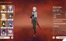 Conta Genshin Impact End Game Ar 55 + 142 Giros no Garantido