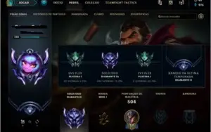 Conta League of Legends Diamante 3 182 skins barato