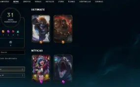 Conta League of Legends com boas skins