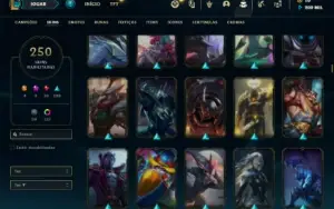 Conta Platina 1 com TODOS os champs e 250 Skins (Nivel 811)