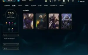 Conta Platina 1 com TODOS os champs e 250 Skins (Nivel 811)