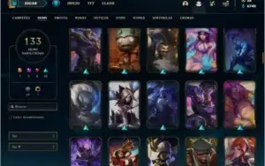 Conta ouro 3 com TODOS os champs e 133 skins + 5 vitoriosas