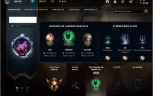 Conta ouro 3 com TODOS os champs e 133 skins + 5 vitoriosas