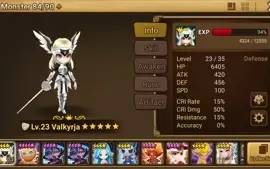 Reroll Summoners War lvl10 com Valkyrja Light - Akroma