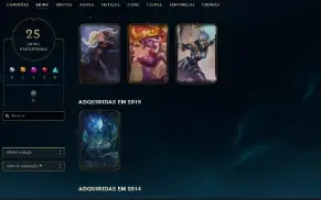 25 Skins - 20 Baus - Gold 2 - Peak Elo Esmeralda 3