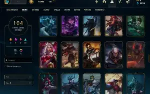 Ouro 2 com 140 Champs e 104 Skins + Kayle Juiza + Icones