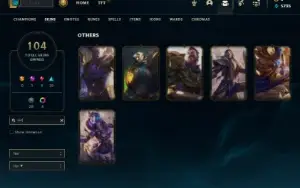 Ouro 2 com 140 Champs e 104 Skins + Kayle Juiza + Icones