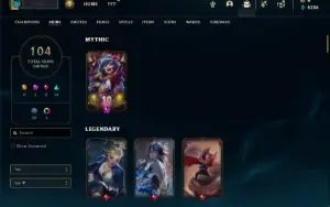 Ouro 2 com 140 Champs e 104 Skins + Kayle Juiza + Icones