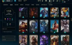 Prata 4 com 150 Champs e 135 Skins ( JG / MID / TOP )