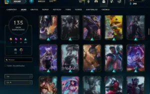 Prata 4 com 150 Champs e 135 Skins ( JG / MID / TOP )