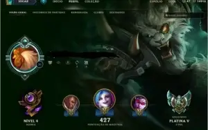 Conta lol - Platina V - 142 skins - TODOS champions