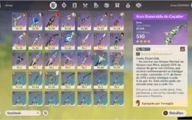 Conta late game AR 52, diluc, tartaglia e mais