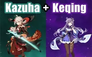 Conta Genshin Impact AR 5 com Kazuha e Keqing