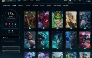 CONTA DIAMANTE 4 // 143 CHAMPIONS//  136 SKINS NV 211