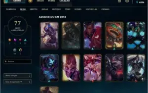 Conta League of Legends 110 campeões / Gold s8 / 77 skins
