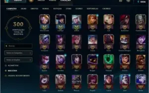 Conta League of Legends 110 campeões / Gold s8 / 77 skins