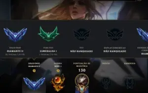 Conta Diamante 2 Lol League Of Legends Emote Mestre Mmr Bom